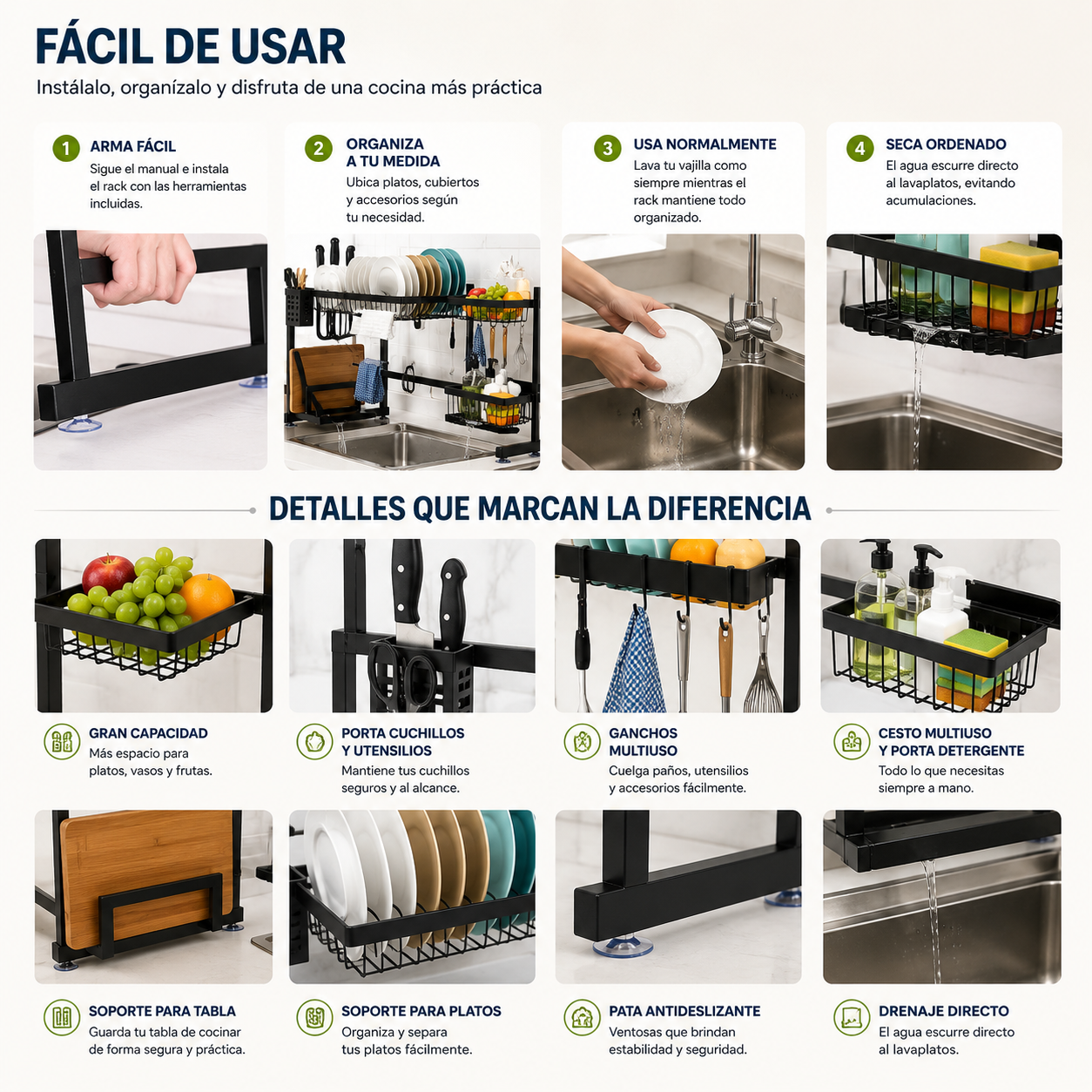 RACK 85CM DE COCINA