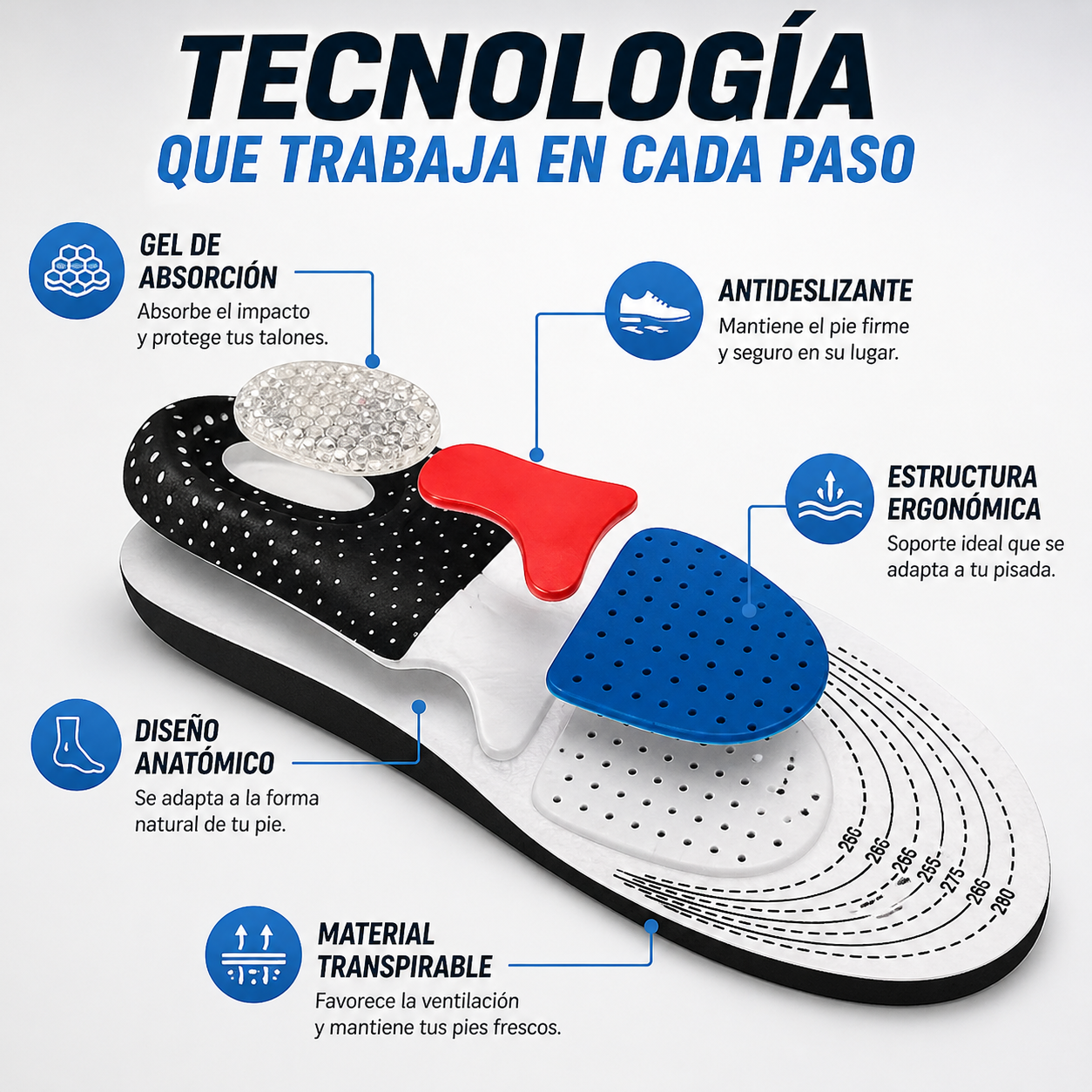 Plantilla Ajustable Deportiva