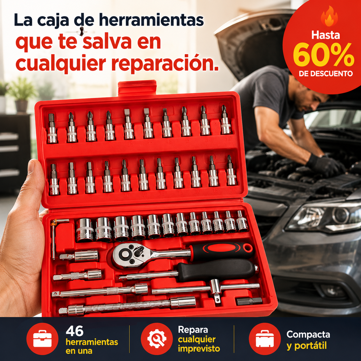 Kit de herramientas 46 piezas