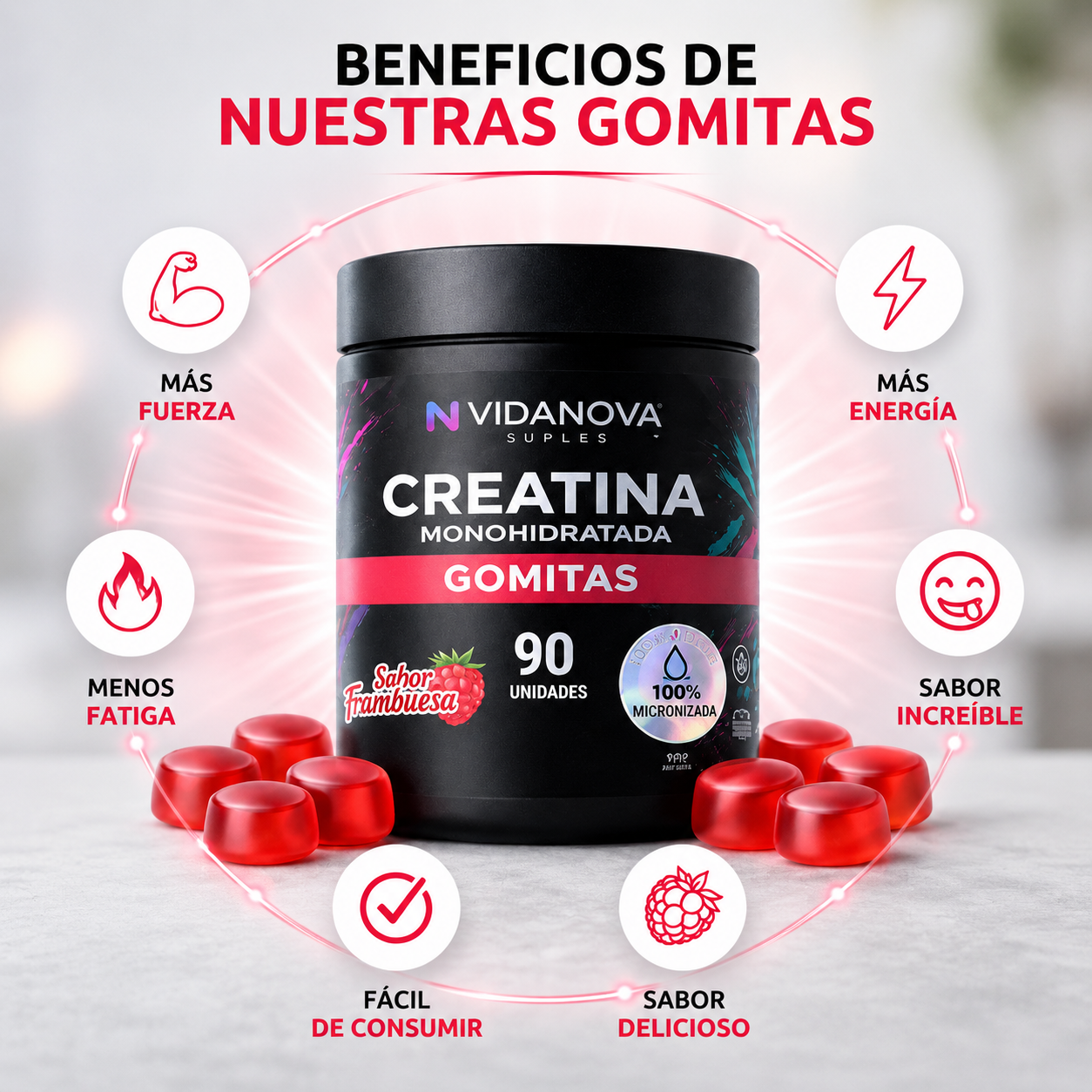 GOMITAS CREATINA - 90 UNID