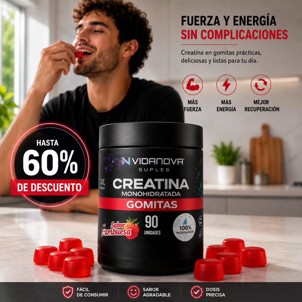 GOMITAS CREATINA - 90 UNID