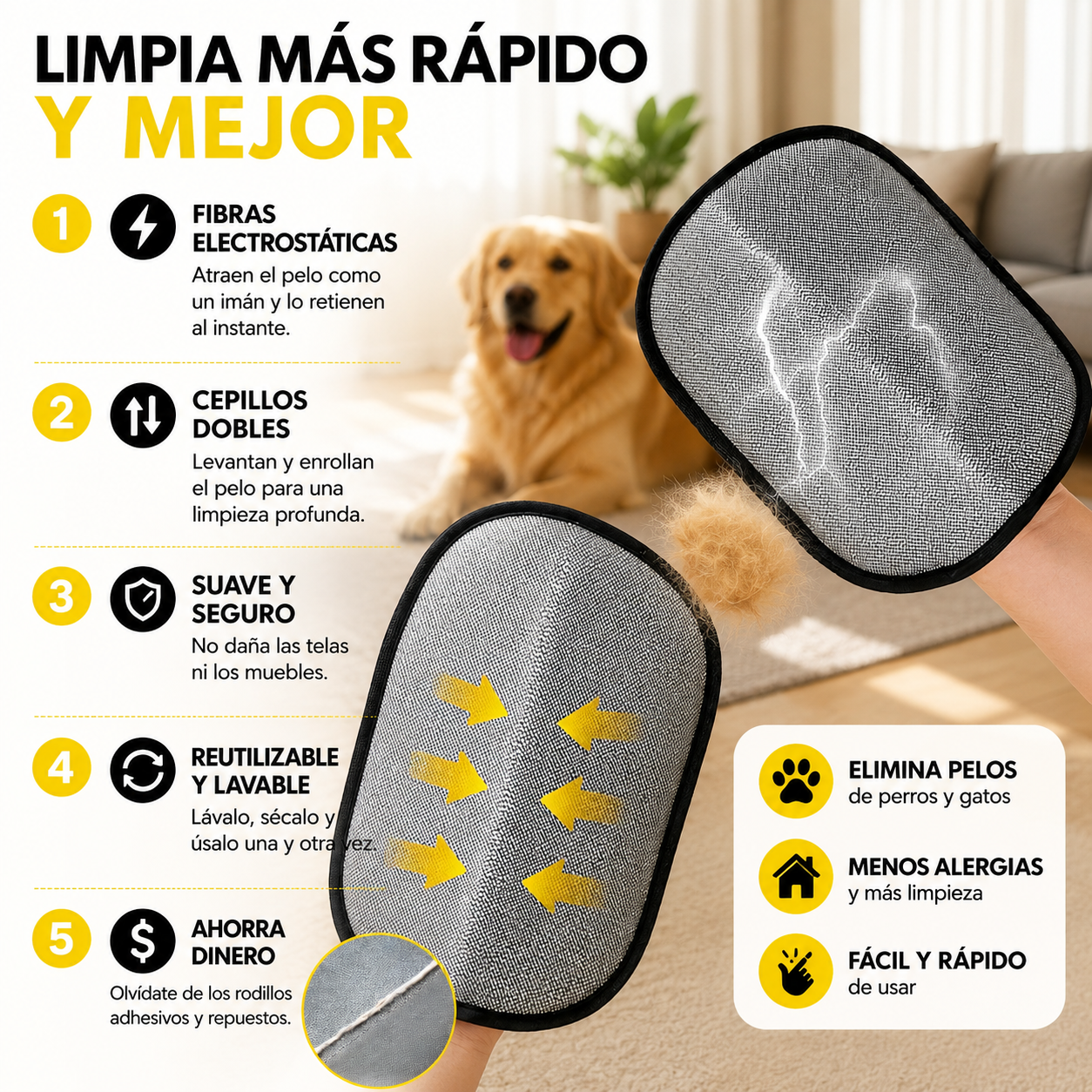 Guante Quita Pelos  X2