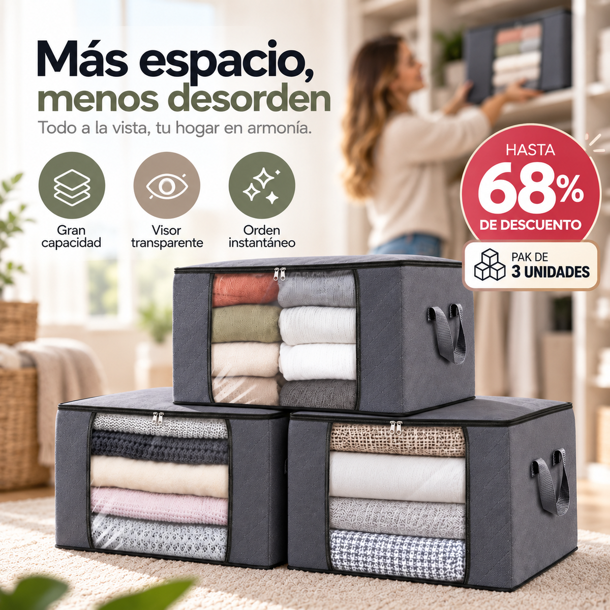 Organizador de Ropa X3 UNIDADES