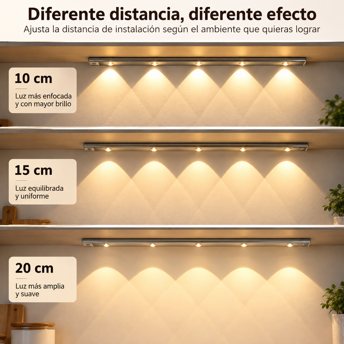 Barra Led Modern - con sensor 50cm