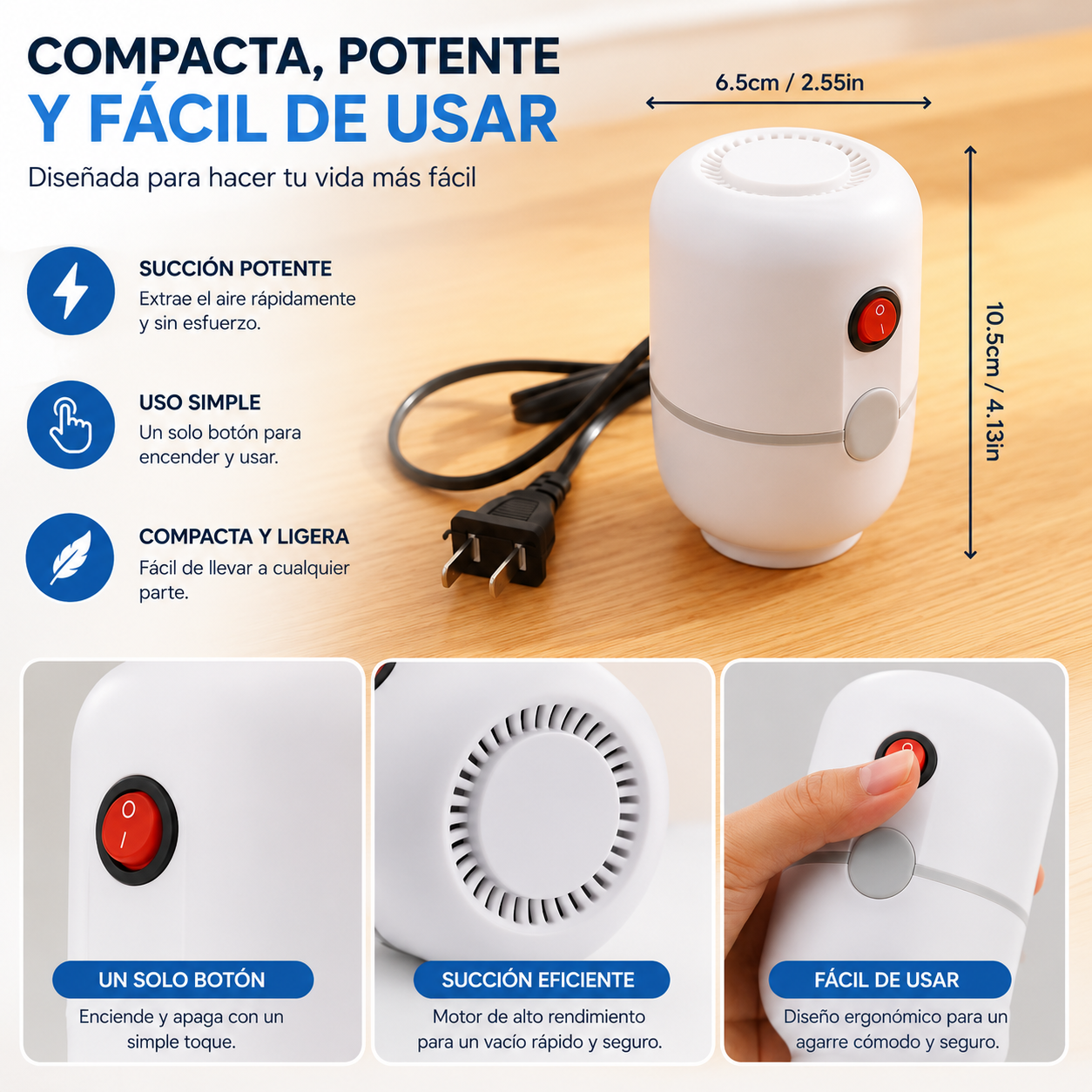 Mini Aspiradora Eléctrica De Sellado vacio