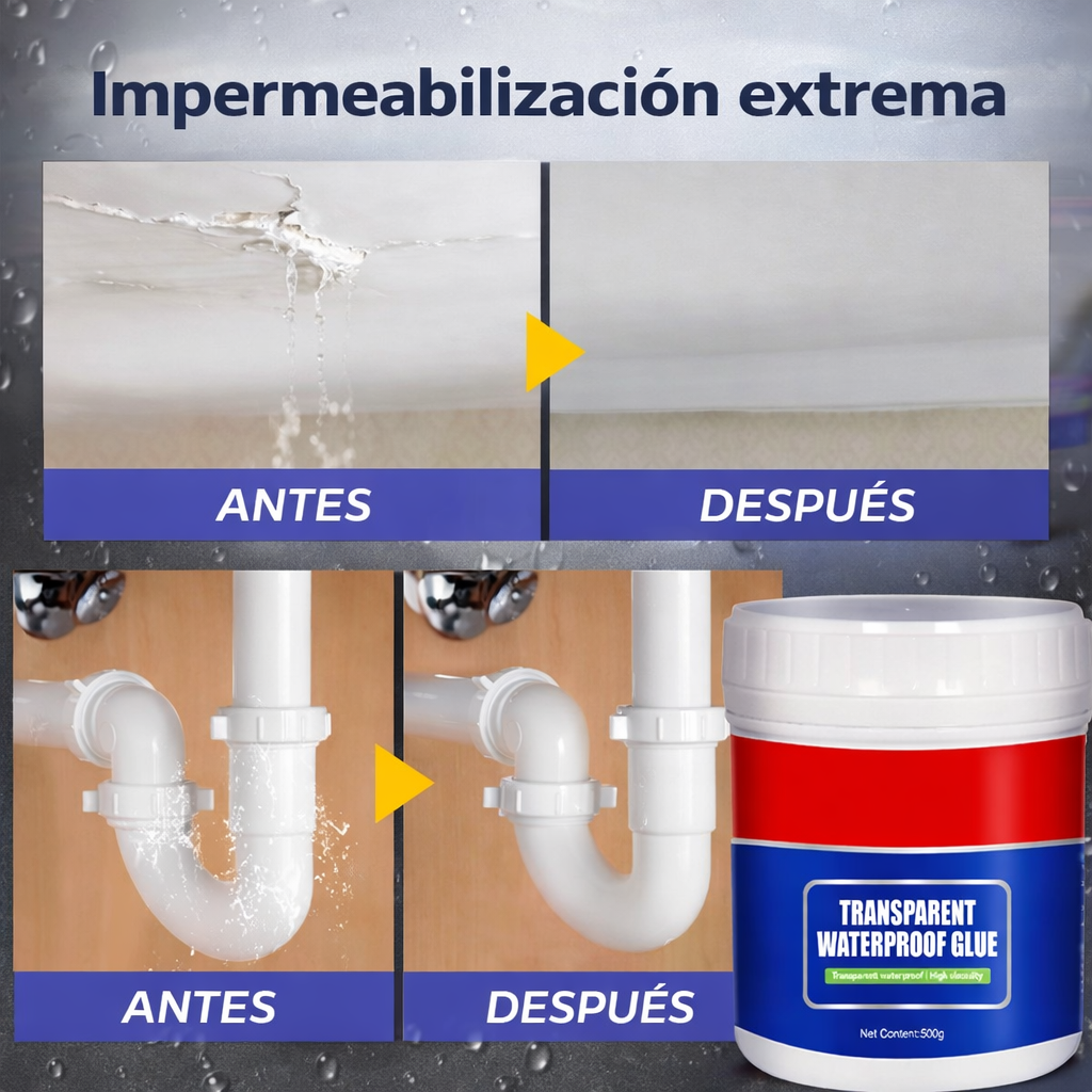 Pack 2 Sellador Impermeable Transparente