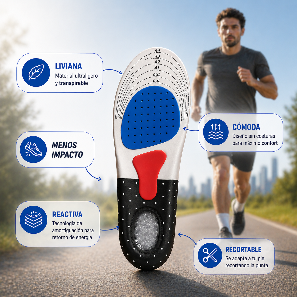 Plantilla Ajustable Deportiva