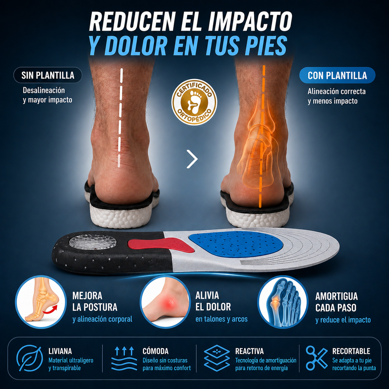 Plantilla Ajustable Deportiva