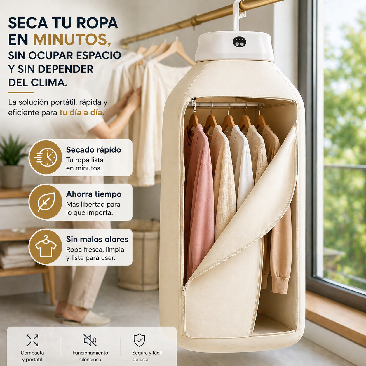 Secadora Ropa Portátil