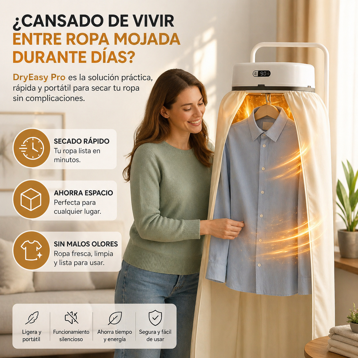 Secadora Ropa Portátil