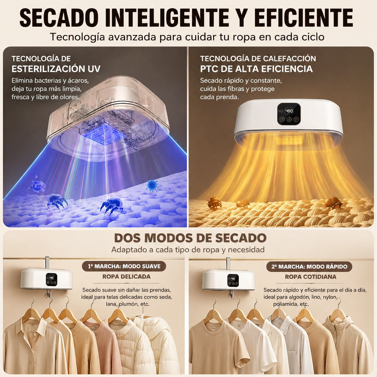 Secadora Ropa Portátil