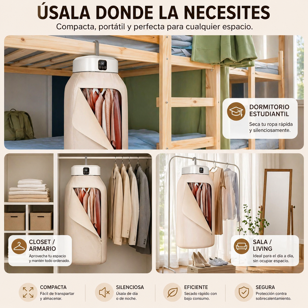 Secadora Ropa Portátil