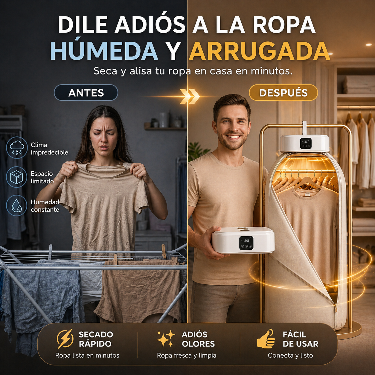 Secadora Ropa Portátil