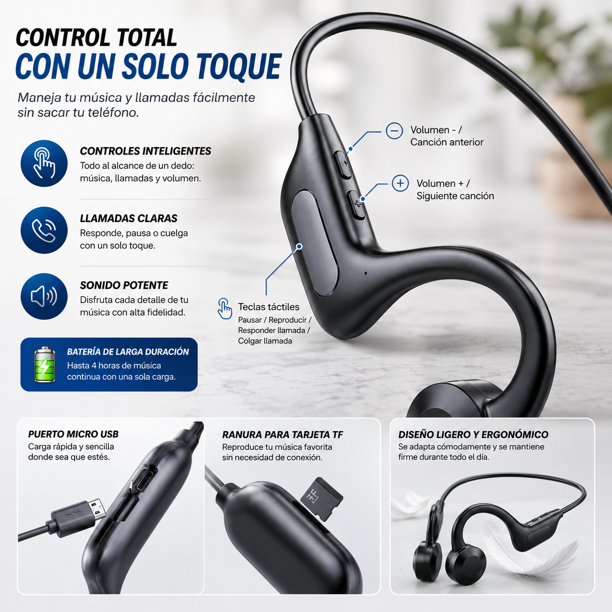 Auriculares Bluetooth Gamer+Adaptador5.0